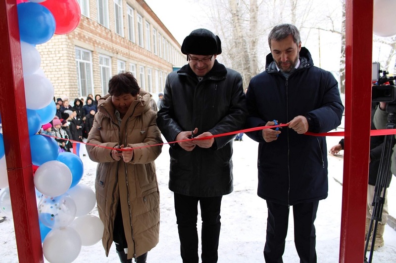 Открытие модульного спортивного зала.